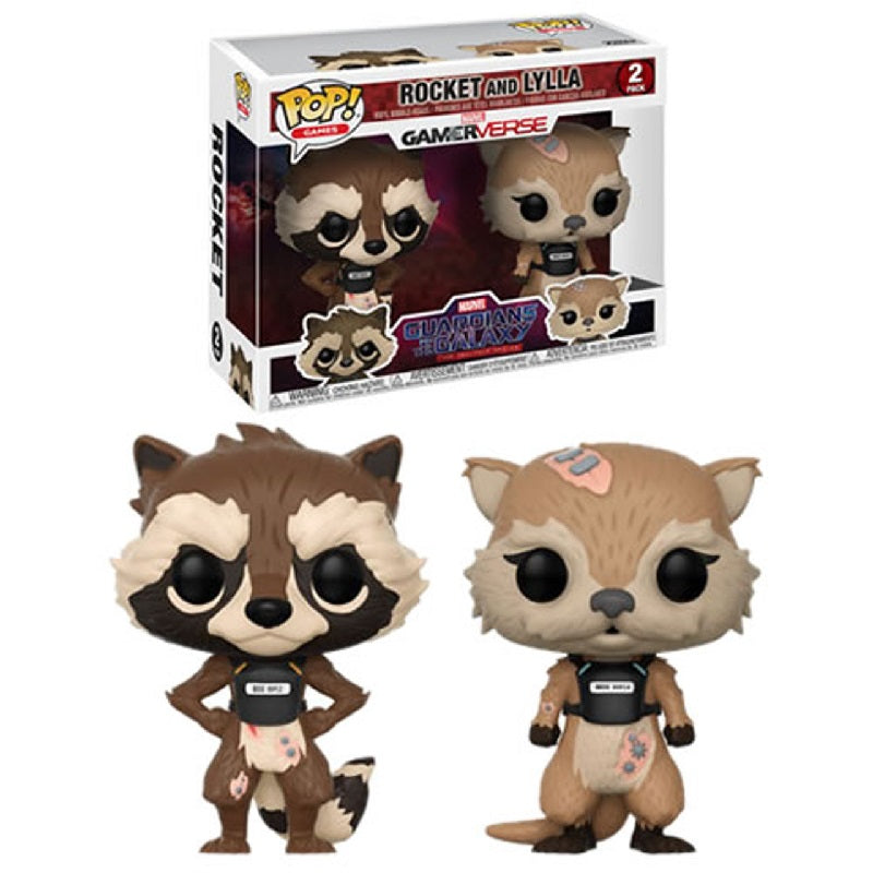 Marvel GamerVerse Guardians of the Galaxy Pop! Vinyl Figure Rocket and Lylla [2-Pack] - Fugitive Toys