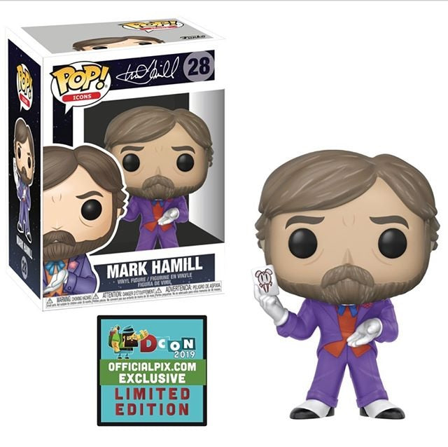 Icons Pop! Vinyl Figure Mark Hamill [The Joker] [D Con 2019] [28] - Fugitive Toys