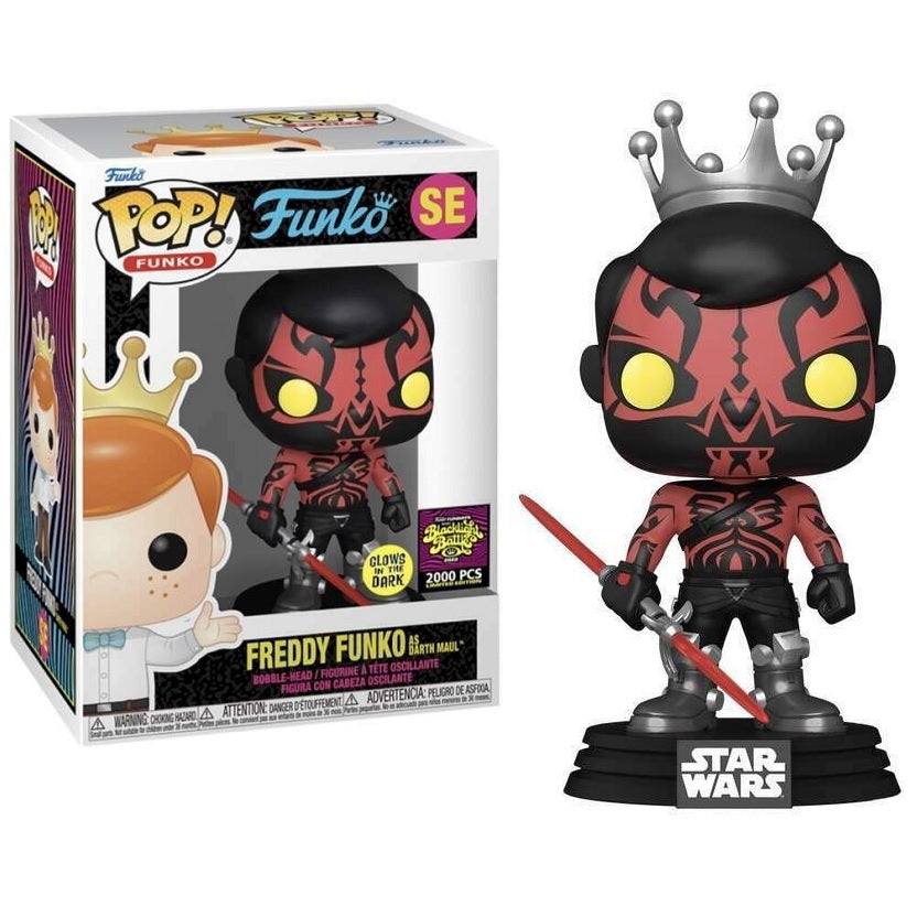 Freddy Funko Pop! Vinyl FIgure Glow Darth Maul [Star Wars] [Fundays 2022 Blacklight Battle [SE] - Fugitive Toys