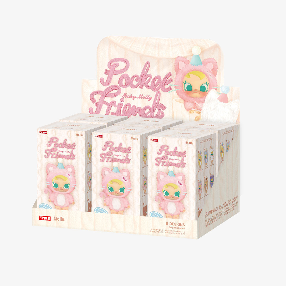 POP MART Baby Molly Pocket Friends Series-Vinyl Plush Pendant [1 Sealed Case] - Fugitive Toys