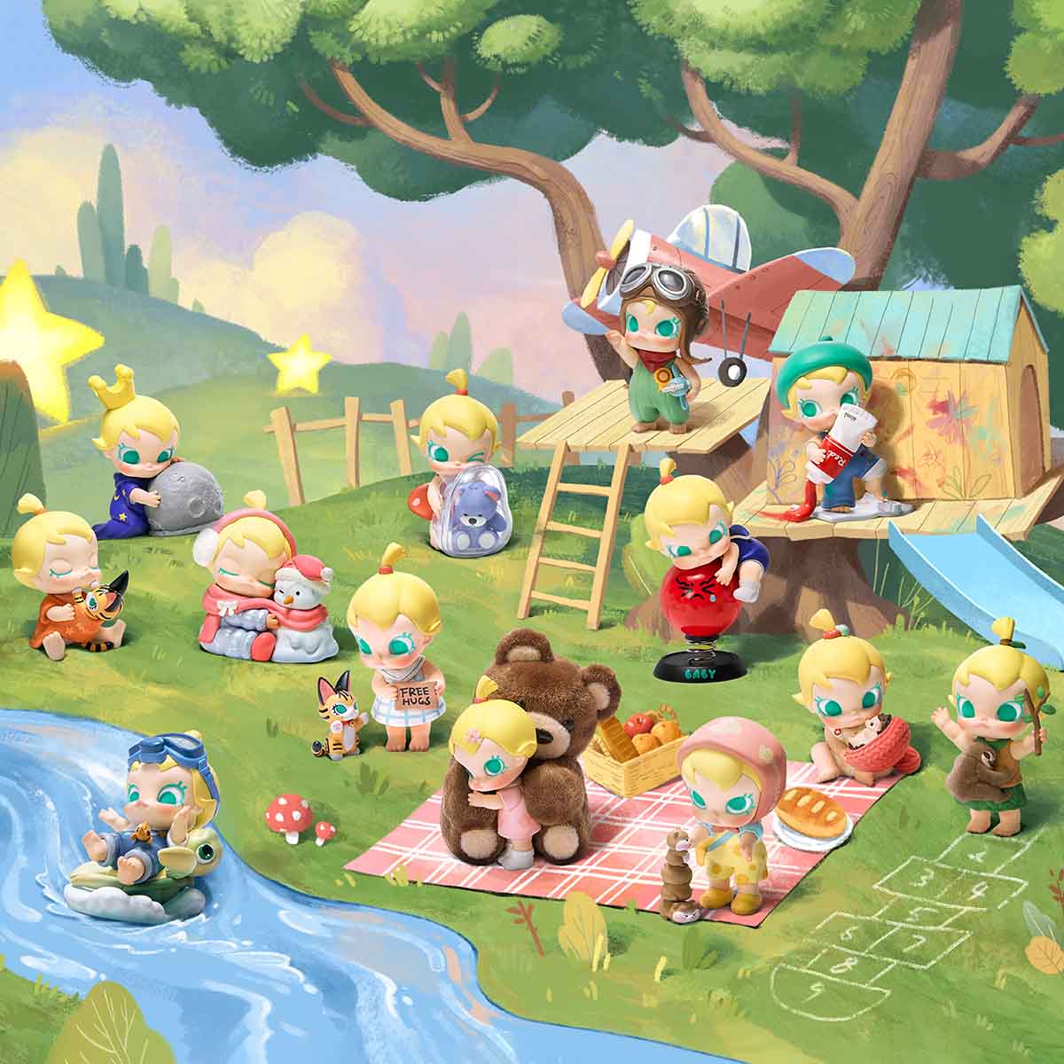 POP MART Baby Molly My Huggable Discovery Series Figures [1 Sealed Case] - Fugitive Toys