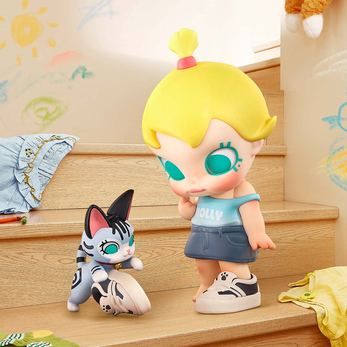 POP MART Baby Molly & Baby Tabby Series Figures [1 Sealed Case] - Fugitive Toys