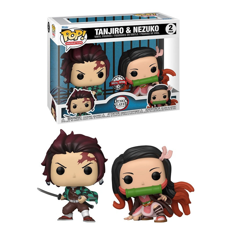 Demon Slayer Pop! Vinyl Figure Tanjiro & Nezuko [Special Edition] [2-Pack] - Fugitive Toys
