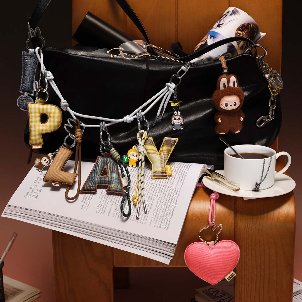 POP MART THE MONSTERS Labubu Pin for Love Series- Letter Pendant (A-M) [1 Sealed Case] - Fugitive Toys