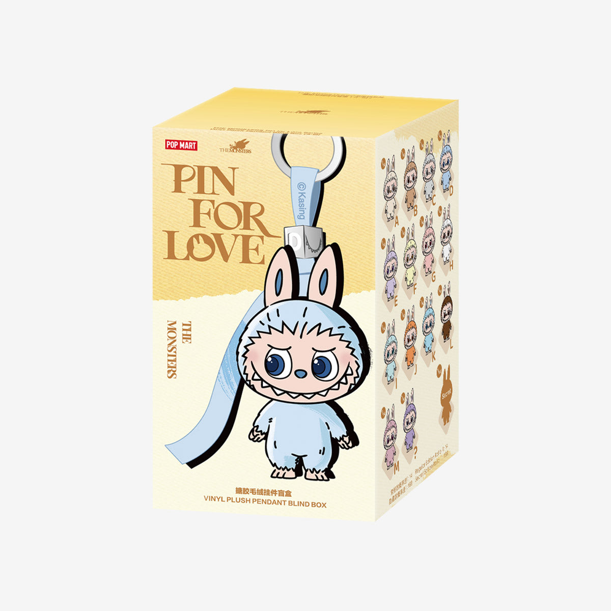 POP MART THE MONSTERS Labubu Pin for Love Series-Vinyl Plush Pendant (A-M) [1 Sealed Case] - Fugitive Toys