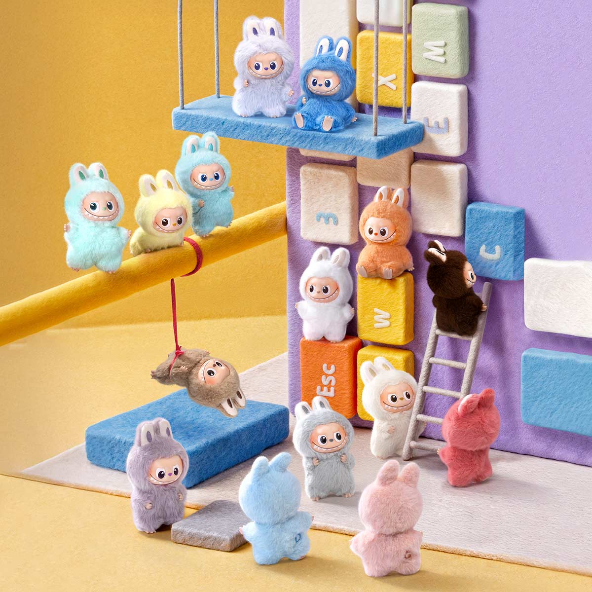 POP MART THE MONSTERS Labubu Pin for Love Series-Vinyl Plush Pendant (A-M) [1 Sealed Case] - Fugitive Toys