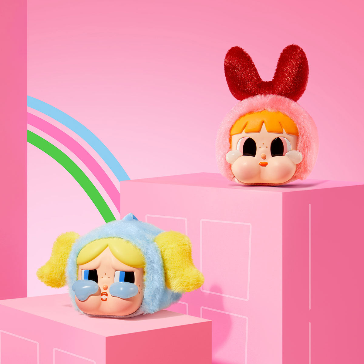 POP MART CRYBABY × Powerpuff Girls Series-Vinyl Face Plush [1 Blind Box] - Fugitive Toys