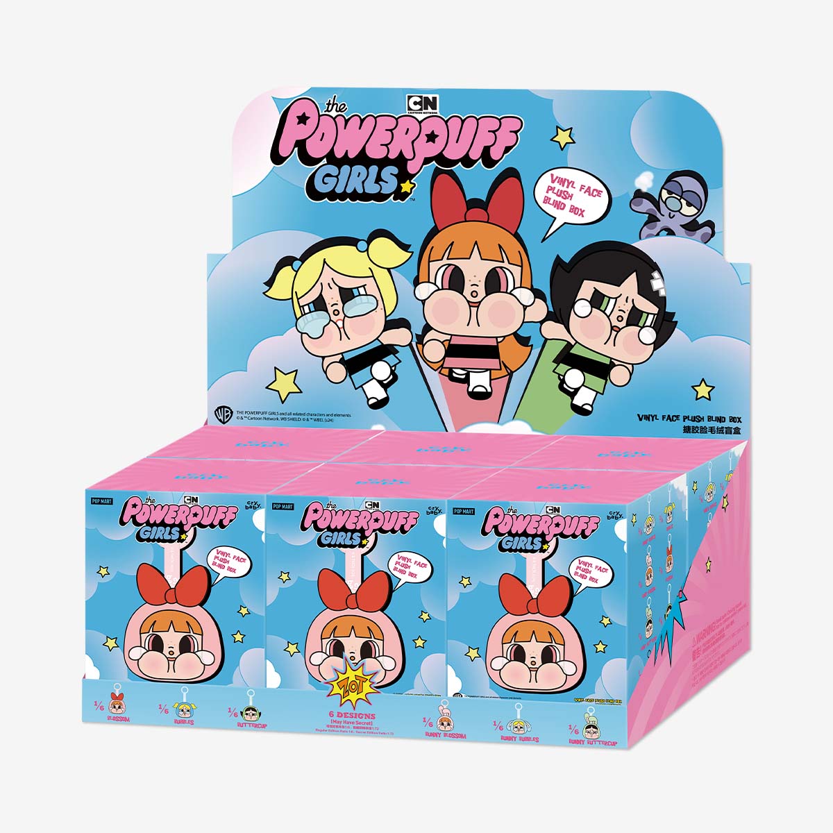 POP MART CRYBABY × Powerpuff Girls Series-Vinyl Face Plush [1 Blind Box] - Fugitive Toys