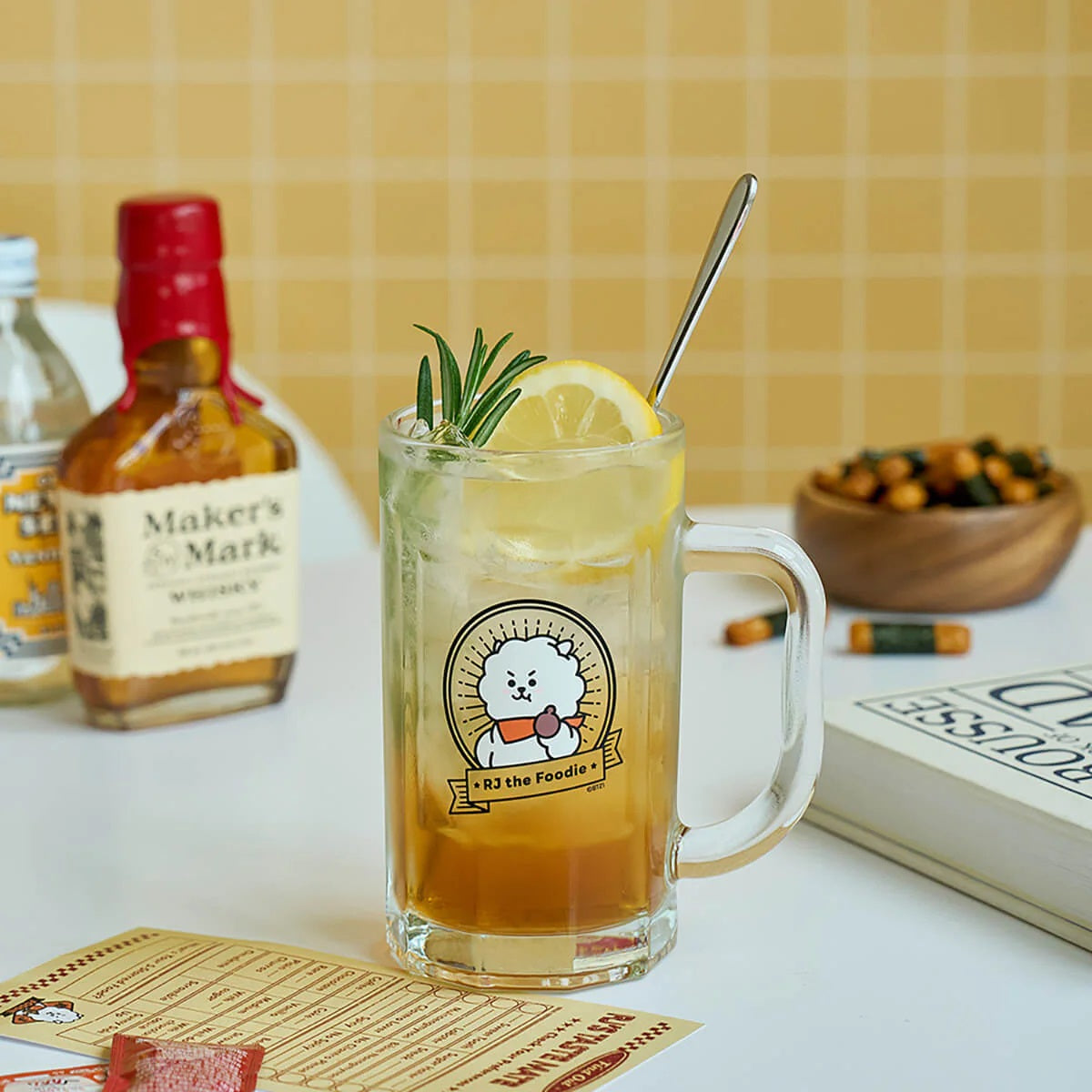 BT21 Handle Glass Mug - RJ the Foodie - Fugitive Toys