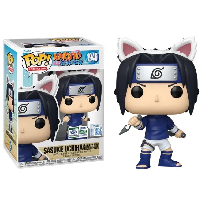 Naruto Shippuden Pop! Vinyl Figure Sasuke Uchiha [Sasuke's Paw Encyclopedia] [Wondercon 2025] [1940] - Fugitive Toys