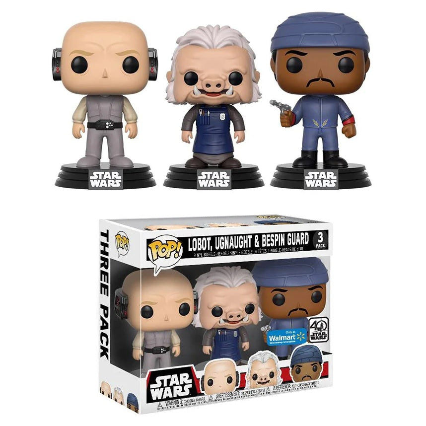 Star Wars Pop! Vinyl Figure Lobot, Ugnaught & Bespin Guard [Exclusive] [3-Pack] - Fugitive Toys