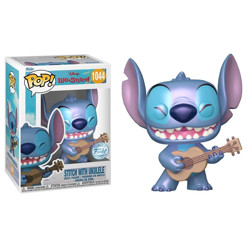 Disney Lilo & Stitch Pop! Vinyl Figure Stitch with Ukulele [Pearlescent] [Special Edition] [1044] - Fugitive Toys