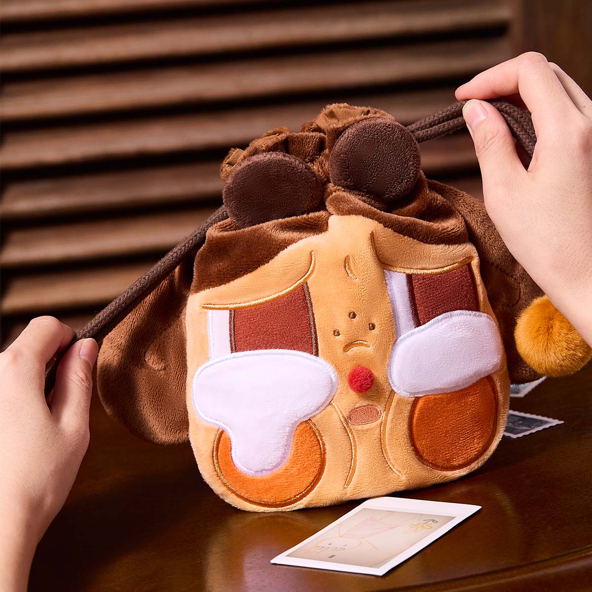 POP MART CRYBABY Crying Again Series-Storage Bag - Brown - Fugitive Toys