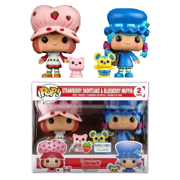 Strawberry Shortcake Pop! Vinyl Figure Strawberry Shortcake & Custard and Blueberry Muffin & Cheesecake [Barnes and Noble] [2-Pack] - Fugitive Toys