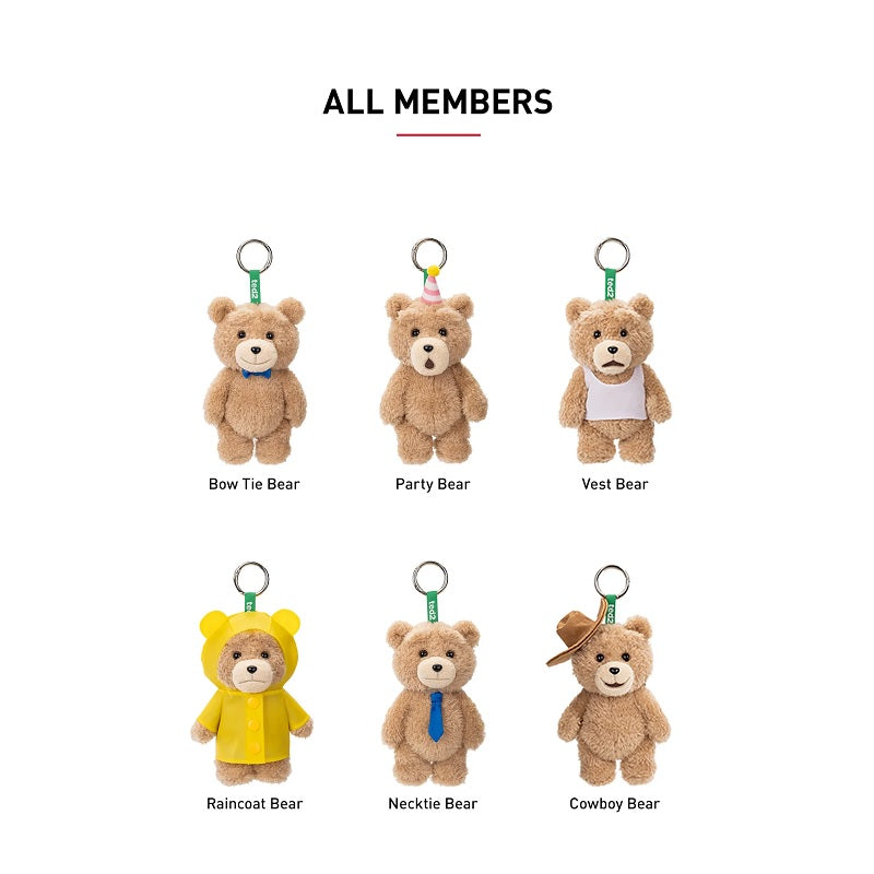 POP MART ted 2 Teddy Bear Action Plush Pendant [1 Blind Box] - Fugitive Toys