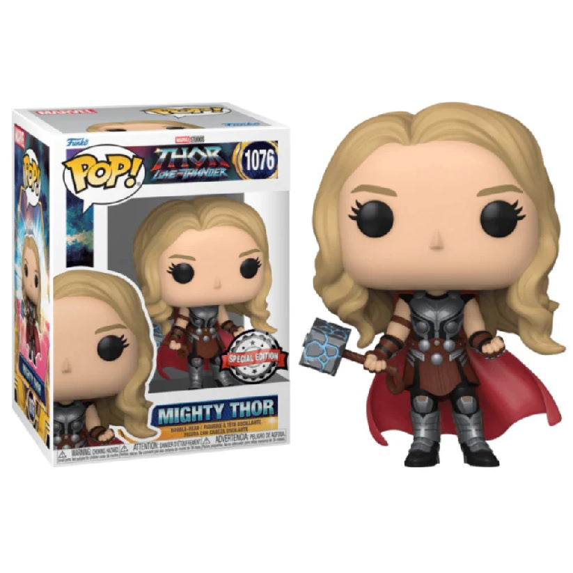 Thor Love and Thunder Pop! Vinyl Figure Mighty Thor Unmasked [Metallic] [SE] [1076] - Fugitive Toys