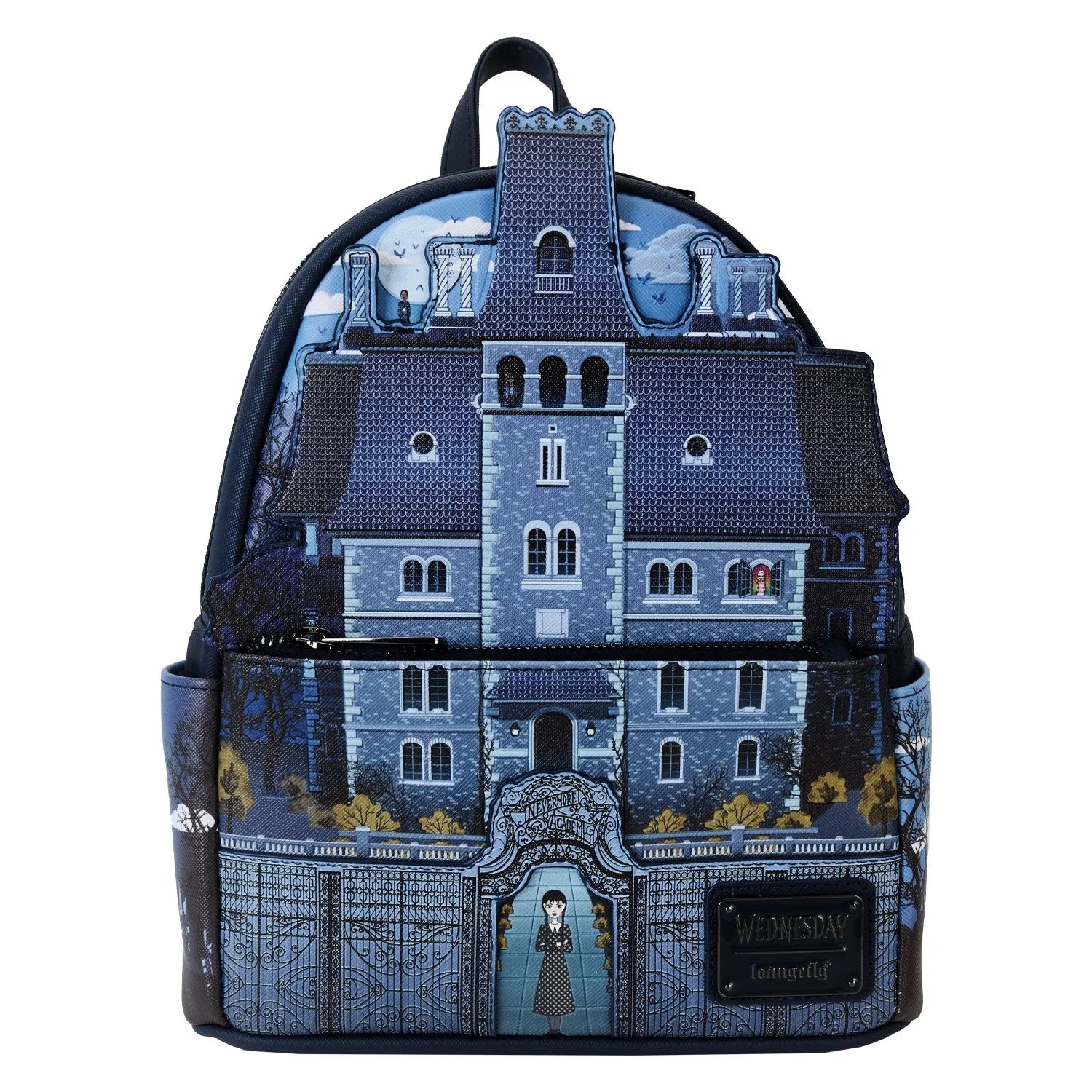 Loungefly x Wednesday Nevermore Academy Castle Glow Mini Backpack - Fugitive Toys