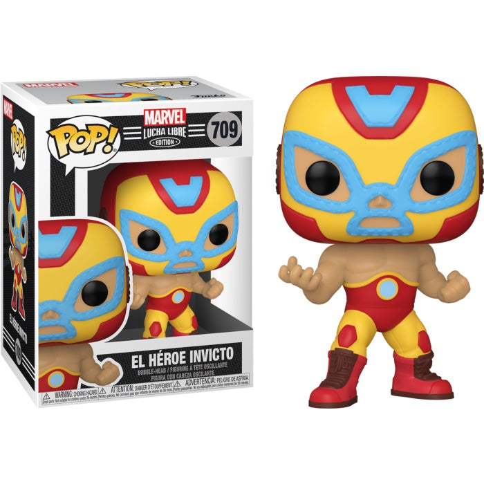 Marvel Lucha Libre Pop! Vinyl Figure El Heroe Invicto (Iron Man) [709] - Fugitive Toys