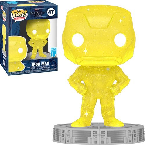 Marvel Avengers Infinity Saga Art Series Pop! Vinyl Figure Iron Man Yellow w/Case [47] - Fugitive Toys