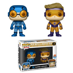 DC Comics Pop! Vinyl Figure Blue Beetle and Booster Gold (Metallic) [2-pack] - Fugitive Toys