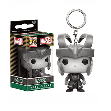 Marvel Pocket Pop! Keychain Loki (Black & White) [Exclusive] - Fugitive Toys