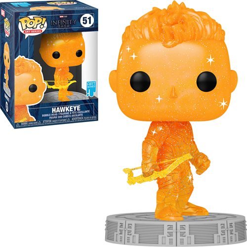 Marvel Avengers Infinity Saga Art Series Pop! Vinyl Figure Hawkeye Orange w/Case [51] - Fugitive Toys