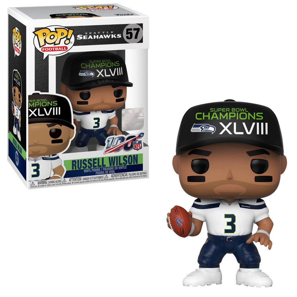 NFL Pop! Vinyl Figure Russell Wilson (Super Bowl XLVIII) [Seattle Seahawks] [57] - Fugitive Toys