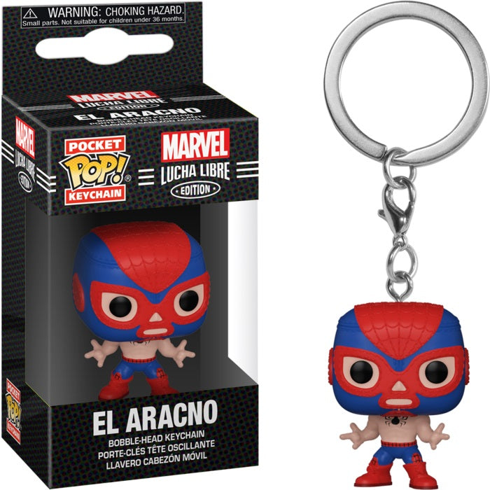 Marvel Luchadores Pocket Pop! Keychain Spider-Man (El Aracno) - Fugitive Toys