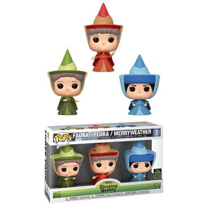 Disney Pop! Vinyl Figure Fauna Flora Merryweather [3 Pack] [ECCC Shared Sticker] - Fugitive Toys