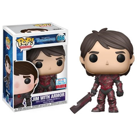 Trollhunters Pop! Vinyl Figure Jim (Red Armor) [NYCC 2017 Exclusive] [466] - Fugitive Toys
