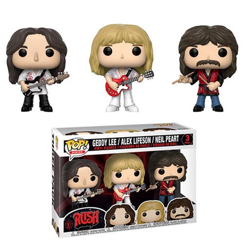 Rush Pop! Vinyl Figure Geddy Lee, Alex Lifeson & Neil Peart [3-Pack] - Fugitive Toys