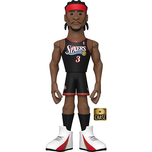 Funko Vinyl 12-Inch Gold Premium Figure: NBA Legends 76ers Allen Iverson (Chase) - Fugitive Toys