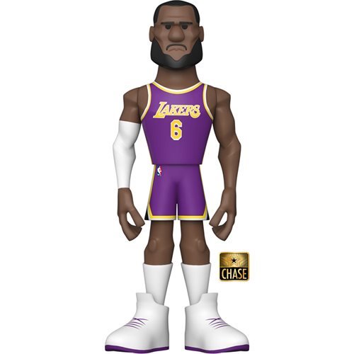 Funko Vinyl Gold Premium Figure: NBA Lakers LeBron James (City Edition) (Chase) - Fugitive Toys