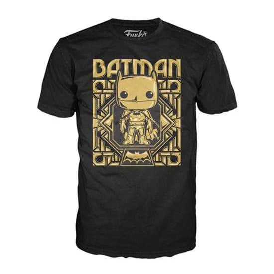 DC Pop! Tees Gold Chrome Batman Extra Large (XL) - Fugitive Toys