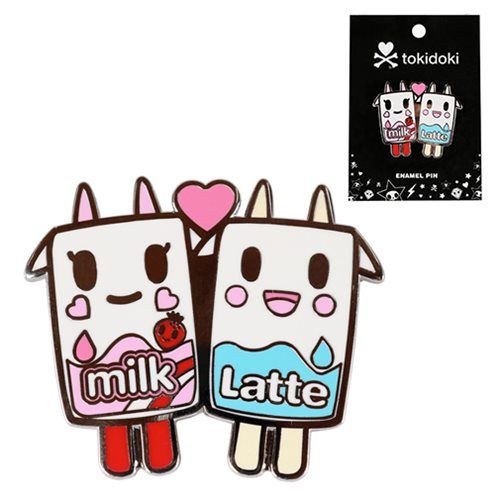 Tokidoki Strawberry Milk & Latte Moofia Enamel Pin - Fugitive Toys