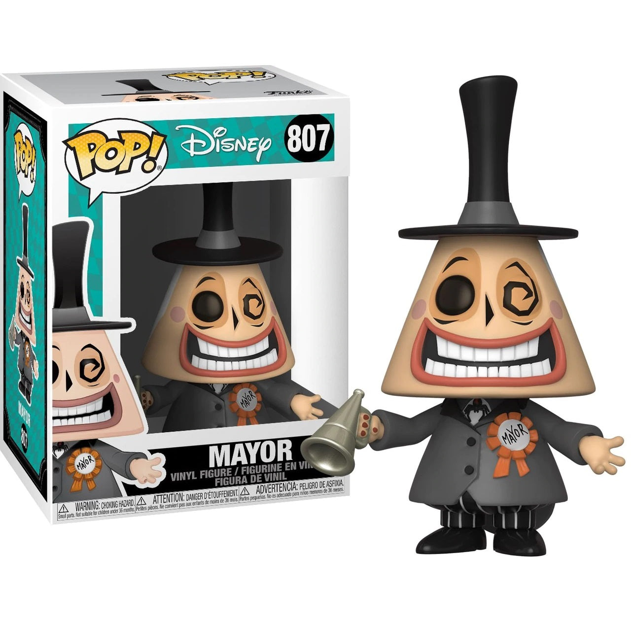 The Nightmare Before Christmas Pop! Vinyl Figure Mayor With Megaphone [807] - Fugitive Toys