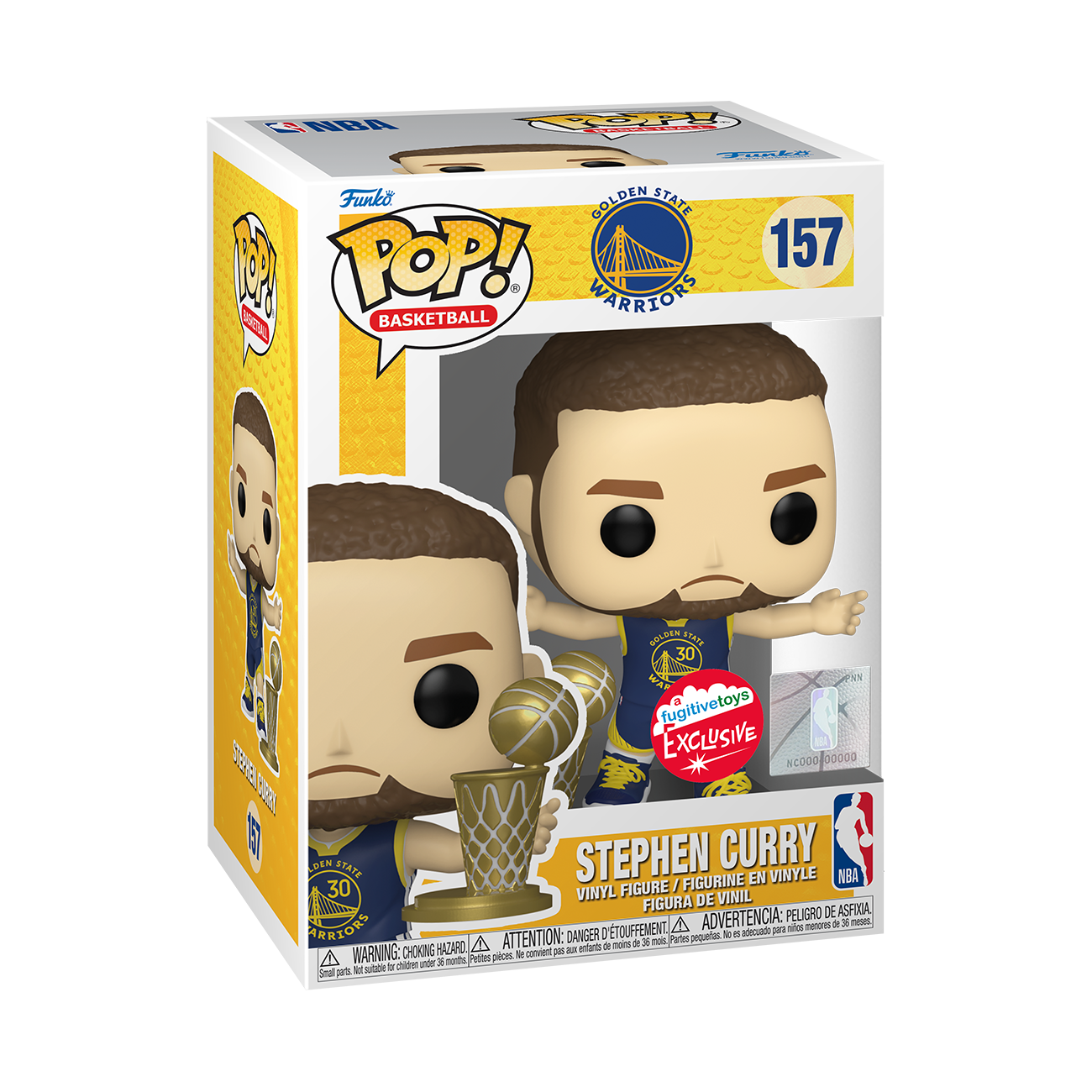 NBA Pop! Vinyl Figure Stephen Curry Championship Trophy (Fugitive Toys Exclusive)[157] - Fugitive Toys
