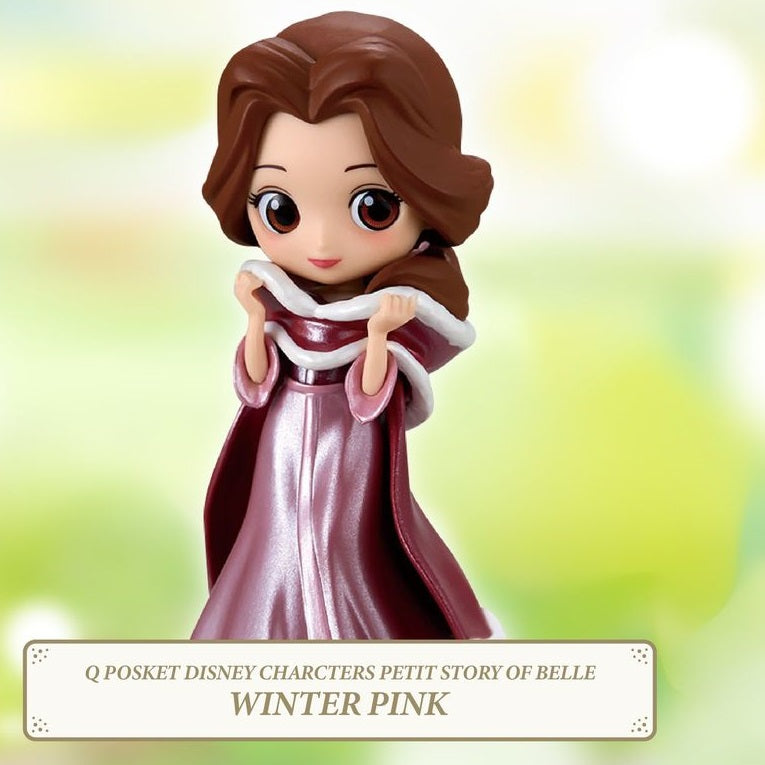 Disney Q Posket Petit Story of Belle Winter Pink Pearl - Fugitive Toys