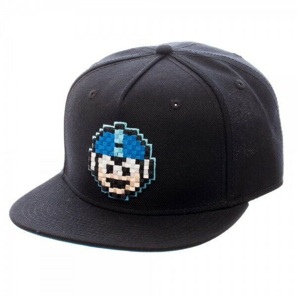 Bioworld Mega Man 8 Bit Pixelated Snapback Cap - Fugitive Toys