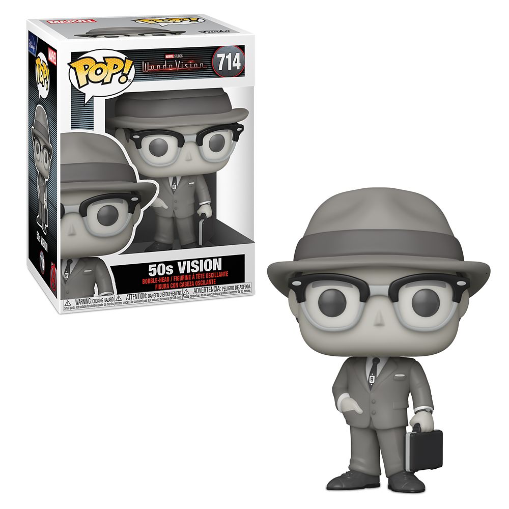 Marvel WandaVision Pop! Vinyl Figure 50s Vision Black and White [714] - Fugitive Toys