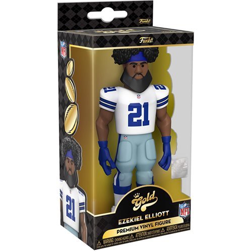 Funko Vinyl Gold Premium Figure: NFL Cowboys Ezekiel Elliott (Home Uniform) - Fugitive Toys