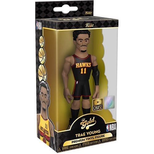 Funko Vinyl Gold Premium Figure: NBA Hawks Trae Young (Alternate Uniform) (Chase) - Fugitive Toys