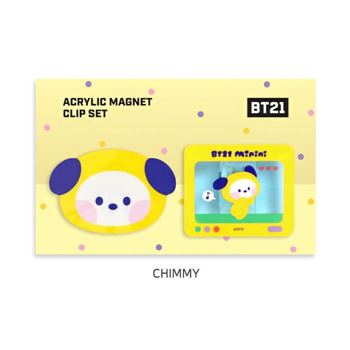 BT21 Minini Acrylic Magnet Clip Set Chimmy