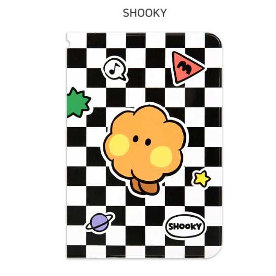 BT21 Checkboard Minini Passport Cover Shooky