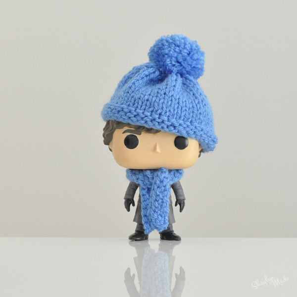 Pop! Apparel Knitted Beanie & Scarf Set [Cornflower Blue] - Fugitive Toys