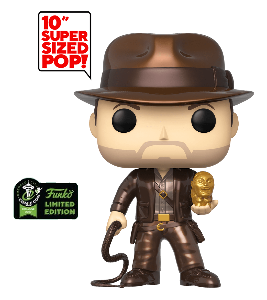 Disney Pop! Vinyl Figure Indiana Jones with Idol Metallic [10 Inch] [ECCC Exclusive] [885] - Fugitive Toys