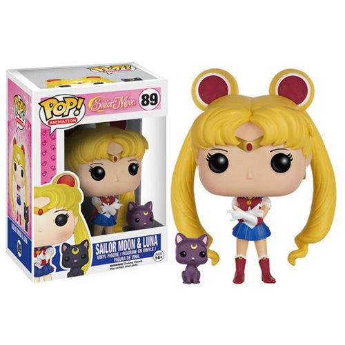 Anime Pop! Vinyl Figure Sailor Moon w/ Luna (Sailor Moon) - Fugitive Toys