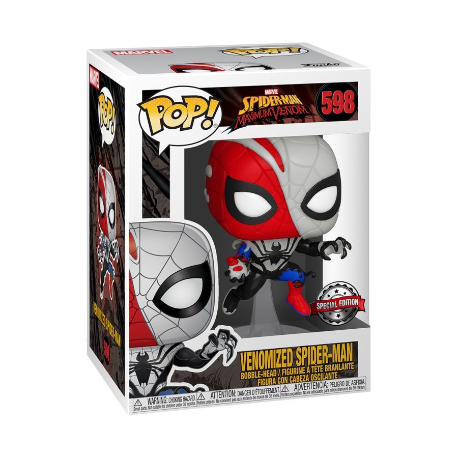 Spider-Man Maximum Venom Pop! Vinyl Figure Venomized Spider-Man [598] - Fugitive Toys