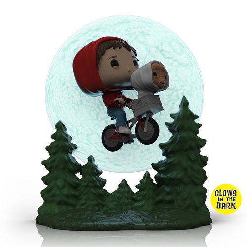 Movies Pop! Vinyl Figure E.T. the Extra-Terrestrial 40th Elliot and E.T. Flying (GITD) [1259] - Fugitive Toys