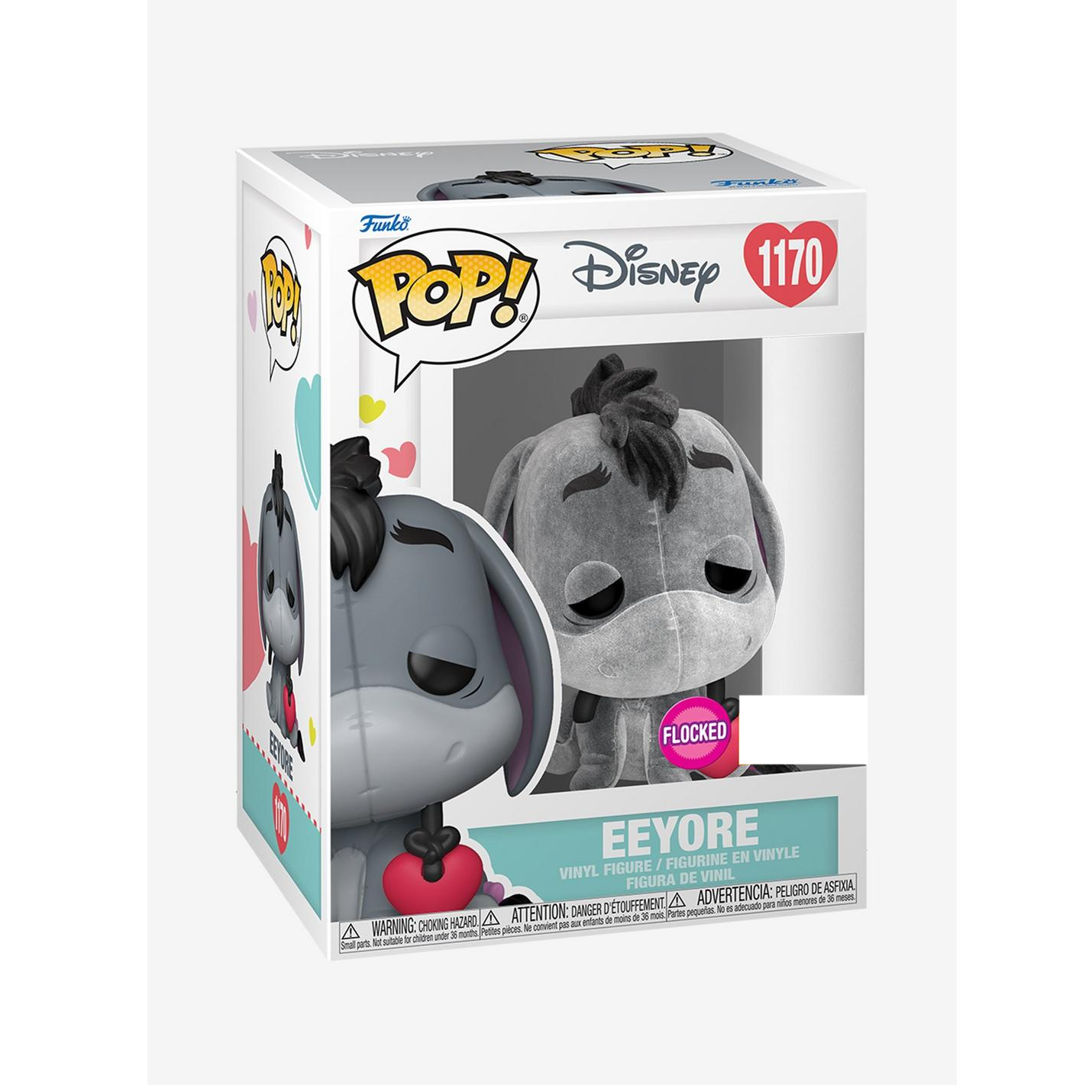 Funko Pop Eeyore with Heart Flocked